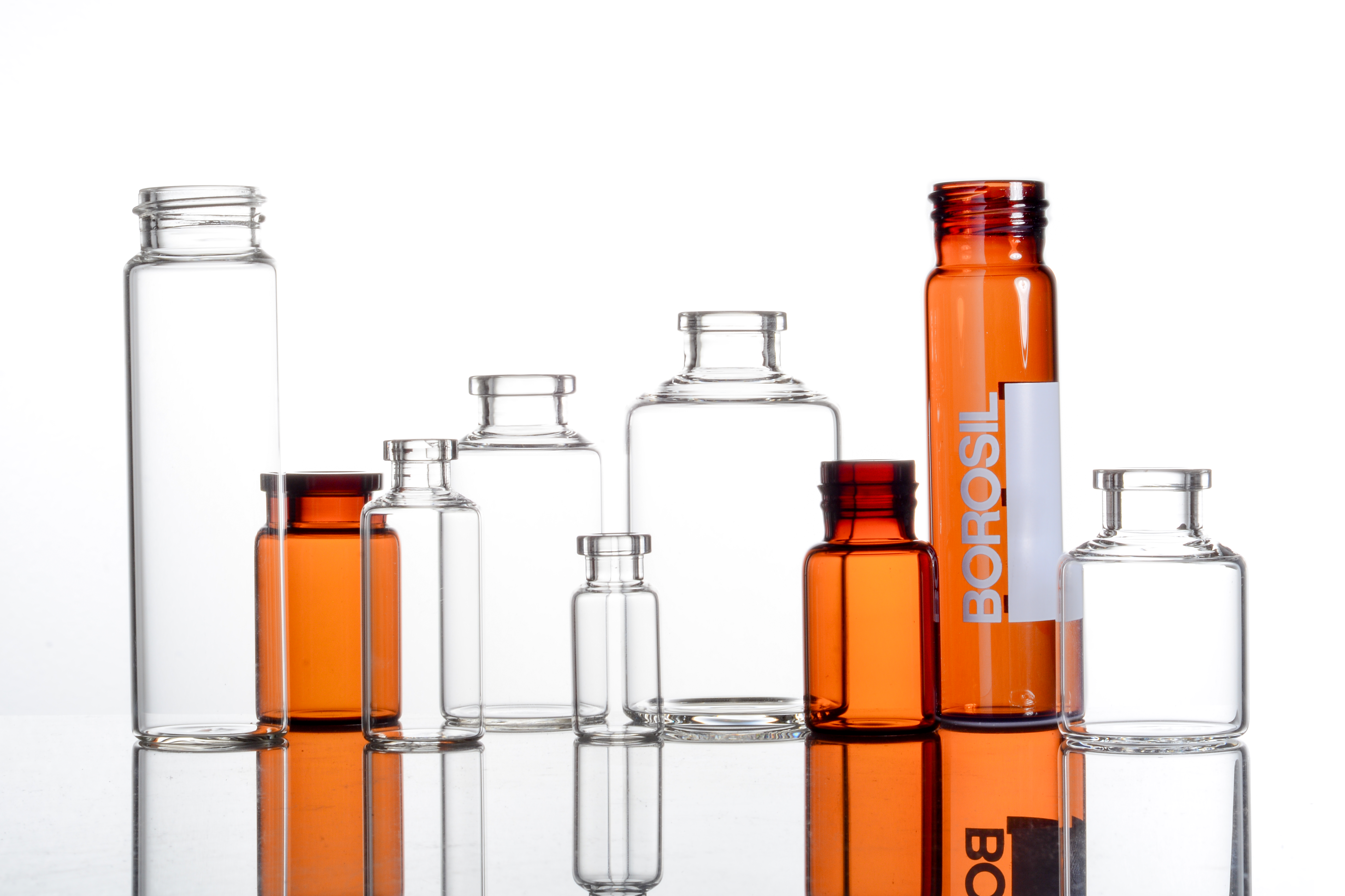 laboratory glass vials